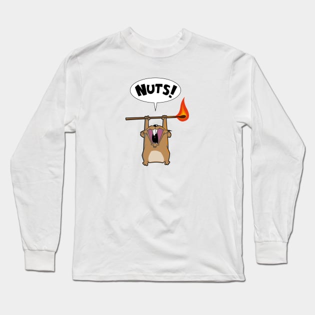 Rebel hamster need more nuts! Long Sleeve T-Shirt by D-Pic